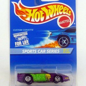 Hot Wheels Custom Corvette #405 Sports Car #2 of 4 Purple Die-Cast Car 1996